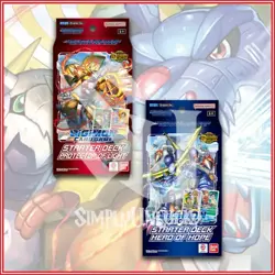 DIGIMON CARD GAME: HERO OF HOPE & PROTECTOR LIGHT STARTER DECK Bundle - Image 1