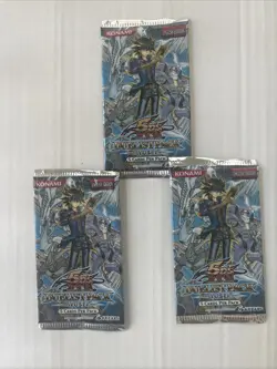 3x Booster Pack (5 cards) YuGiOh 5D's Duelist Pack Yusei English - Image 1