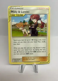 Misty and Lorelei 199/236 Tag Team Trainer Pokemon Card Near Mint Condition - Image 1