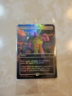 Magic The Gathering Swords to Plowshares Thanos Foil Card Near Mint PSA PROMO - Image 1