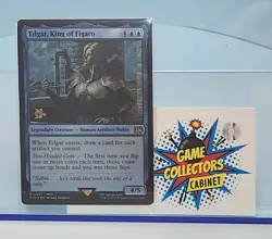 Edgar, King of Figaro Prerelease Final Fantasy Regular Card MTG Tracking Stamped - Image 1