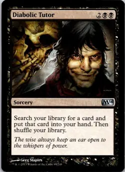 Lot of 3 MTG Magic The Gathering Diabolic Tutor M14 See Scans - Image 1