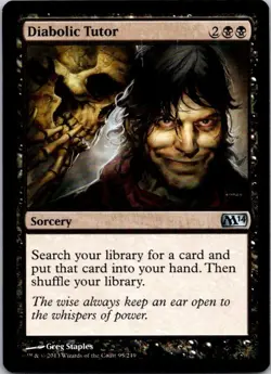 Lot of 3 MTG Magic The Gathering Diabolic Tutor M14 See Scans - Image 3