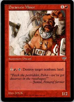 Lot of 7 MTG Magic The Gathering Dwarven Miner Mirage See Scans - Image 1