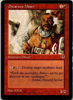 Lot of 7 MTG Magic The Gathering Dwarven Miner Mirage See Scans - Image 3
