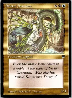 Lot of 2 MTG Magic The Gathering Sivitri Scarzam Legends See Scans - Image 3