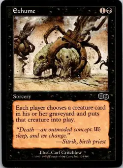 Lot of 7 MTG Magic The Gathering Exhume Urza's Saga See Scans - Image 1