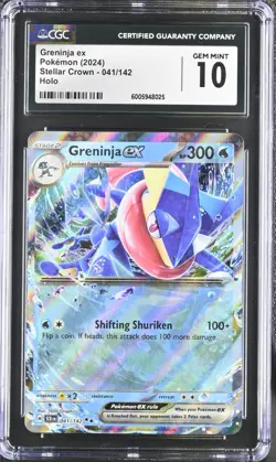 Greninja EX 041/142 CGC 10 English Stellar Crown Grade Pokemon New - Image 4