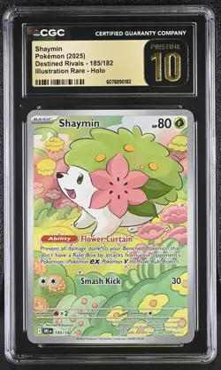 Pokemon GRADED Shaymin 185/182 Destined Rivals IR PRISTINE 10 CGC ENGLISH - Image 1