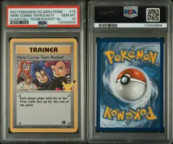 2021 POKEMON CELEBRATIONS CLASSIC COLL #15 HERE COMES TEAM ROCKET!-HOLO PSA 10 - Image 3