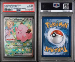 Lillie's Clefairy ex 184/159 Pokemon Journey Together #184 SIR GEM MINT PSA 10 - Image 3
