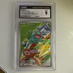 Pokemon Bulbasaur First Partner Illustration Collection CGC 9 037 promo - Image 1