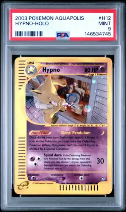 Hypno #H12 Holo Rare 2003 Pokemon Aquapolis PSA 9 - Image 1
