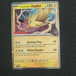 Pokemon Company Team Rocket's Zapdos 070/182 Destined Rivals Stamp Holo Rare Eng - Image 1