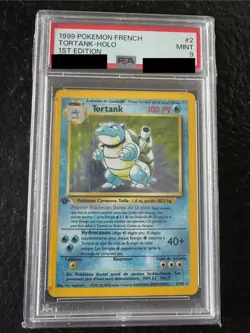 1999 POKEMON FRENCH TORTANK BLASTOISE HOLO 1ST EDITION BASE SET PSA 9 - Image 1