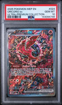2025 POKEMON MEP EN-ME BLACK STAR PROMO #024 ORICORIO EX PSA 10 - Image 1