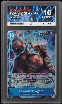 Edward Newgate Two Legends OP08-043 SR Parallel 10 Gem Mint Ace Graded Card - Image 1