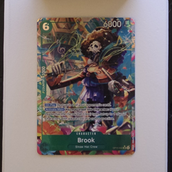 Bandai One Piece Card Game Brook OP15-032 SR Holo Alt Art NM - Image 1