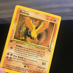 Pokemon Moltres 1st Edition Fossil Holo Card 12/62 Near Mint fast ship - Image 5