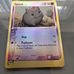 Pokemon Card Spoink EX Dragon Reverse Holo 74/97 Near Mint - Image 1