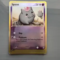 Pokemon Card Spoink EX Dragon Reverse Holo 74/97 Near Mint - Image 2