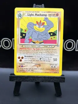 Light Machamp 25/105 Rare Pokemon Card WOTC Neo Destiny Vintage Regular 2000 LP - Image 2