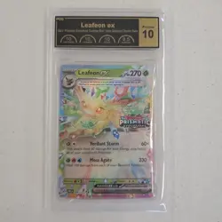 PRISTINE 10 Leafeon ex - (Prismatic Evolutions Stamped Card) 006/131 PCG Graded - Image 1
