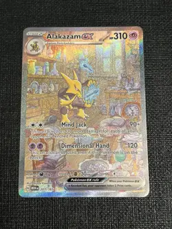 Pokemon TCG Alakazam EX 201/165 Sir Scarlet & Violet 151 English Full Art Card - Image 1