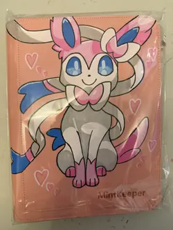 Customised Binder| 9 Pocket Mint Keeper X 360 Cards| Sylveon| Hand Painted - Image 1