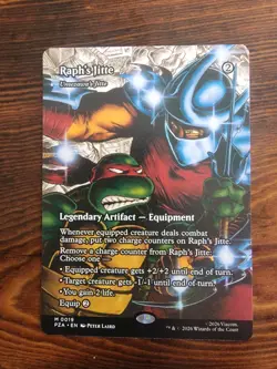 Raph's Jitte - Umezawa's Jitte (Borderless) TMNT MTG Source Material Regular NM - Image 1