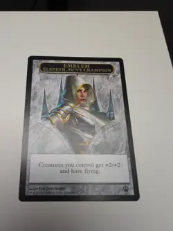 Magic The Gathering MTG ELSPETH, SUN'S CHAMPION EMBLEM TOKEN Theros NM Near Mint - Image 1