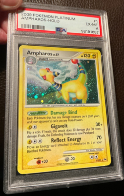 Ampharos Holo 1/127 2009 Pokemon Platinum Base PSA 6 - Image 3