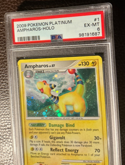 Ampharos Holo 1/127 2009 Pokemon Platinum Base PSA 6 - Image 4