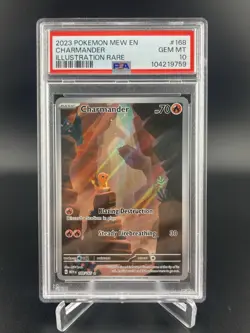 Pokemon TCG Charmander Illustration Rare Holo Card 168/165 SV151 psa 10 - Image 1