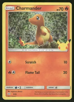 Charmander 009/025 Promo McDonald's 25th Anniversary Promos Pokemon Holo NM - Image 1