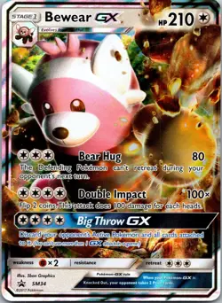 Bewear GX - SM34 Sun & Moon Promo Pokemon TCG Holo P MP - Image 1