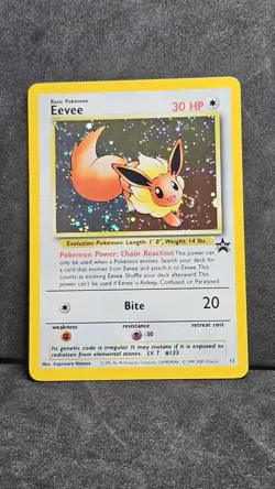 Pokemon Eevee Black Star Promo #11 Holo - W/ Mouth Swirl LP - Image 1