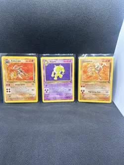 Wizards of the Coast Pokemon TCG Kabutops Hypno Hitmonlee Lot 3 Fossil/Jungle - Image 1
