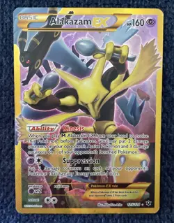 Pokemon TCG Alakazam EX (Secret) 125/124 Fates Collide Holo - Image 1