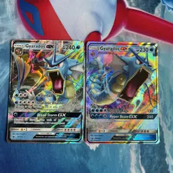 Pokemon TCG | Gyarados GX Crimson Invasion 18/111 & Hidden Fates SM212 X2 Bundle - Image 1