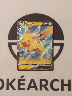 Pokemon Karte Pikachu V SWSH063 Black Star Promo Englisch Schwert & Schild NM - Image 2