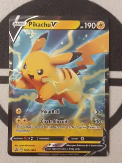Pokemon Karte Pikachu V SWSH063 Black Star Promo Englisch Schwert & Schild NM - Image 3