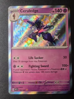 Ceruledge 162/091 NM Paldean Fates Shiny Rare Pokemon - Image 1