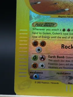 Golem #148 Crystal Skyridge Reverse Holo Rare Pokemon 2003 LP - Image 4