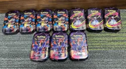 10 Pokemon Mega Evolutions Sealed Mini Tins - Image 1