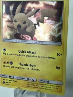 Pikachu SM227 Black Star Promo Holo Pokemon Card NM 2019 Pikachu NM Free Shippin - Image 2