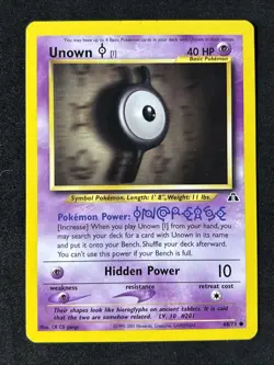 Unown [I] 68/75 Common Neo Discovery Pokemon Near Mint - Image 1