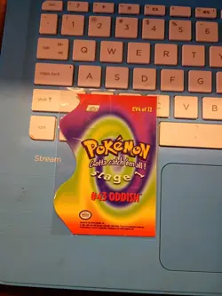 Pokemon Topps #43 Oddish EV4 Of 12 Stage 1 Die-Cut Card Mint/NM - Image 2