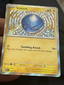 Voltorb 133/091 Pokemon TCG Scarlet & Violet Paldean Fates Baby Shiny Rare NM - Image 4