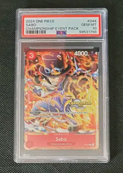 PSA 10 Sabo 2024 One Piece Championship 2024 Event Pack #044 - Image 1